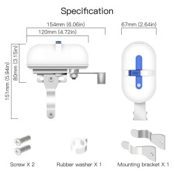 Smart motorizovaný zatvárač ventilu MOES WV-QY-EU Water Valve WiFi Tuya