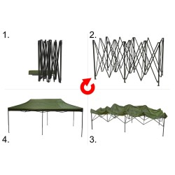 Párty stan CATTARA 13339 Waterproof 3x6m zelený