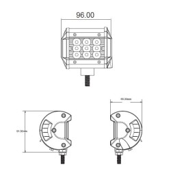 Svetlo na pracovné stroje LED STU wl-8731