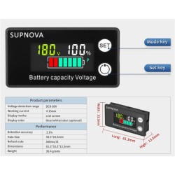 Panelové meradlo - indikátor batérie 8-100V STU 34589a
