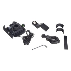 Držiak telefónu na bicykel/motocykel STU r13usb čierny s USB nabíjačkou