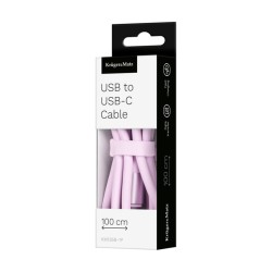 Kábel KRUGER & MATZ KM1268-1P Basic USB/USB-C 1m Pink