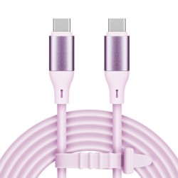 Kábel KRUGER & MATZ KM1269-1P Basic USB-C/USB-C 1m Pink