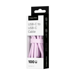 Kábel KRUGER & MATZ KM1269-1P Basic USB-C/USB-C 1m Pink