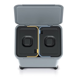 Kôš odpadkový SYSTEMA svetlo šedý 2x10l