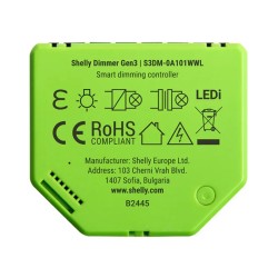 Smart ovládač osvetlenia SHELLY Dimmer Gen3 WiFi
