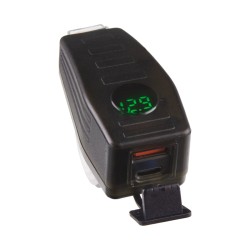 Nabíjačka USB STU 34707 s voltmetrom na motocykel