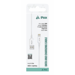 Kábel iPEAX 90010112 USB/Lightning 1m White