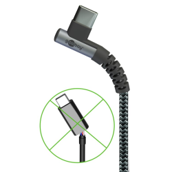 Kábel GOOBAY 64656 USB/USB-C 1m Space Grey/Silver