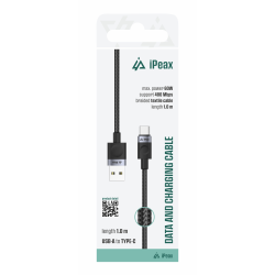Kábel iPEAX 90010103 USB/USB-C 1 m čierny