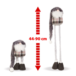 Vianočná dekorácia FAMILY 58329 Škandinávsky trpaslík 44-90cm