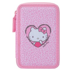 Trojposchodové puzdro na ceruzky BAAGL Hello Kitty Sweet Leopard