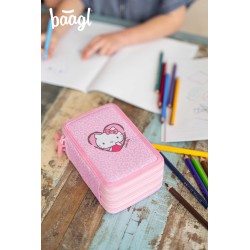 Trojposchodové puzdro na ceruzky BAAGL Hello Kitty Sweet Leopard