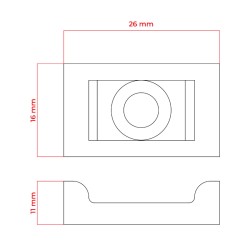 Držiak káblovej pásky DPM OPU2216B 22x16 mm 10 ks
