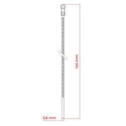 Uťahovací pásik s otvorom pre skrutku DPM OP36145-25B 3,6x145mm 25ks