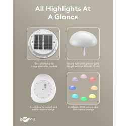 Solárna lampa GOOBAY 80205 24cm 2ks