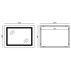 Kúpeľňové zrkadlo MIXXUS MR02-100×80 Teplé