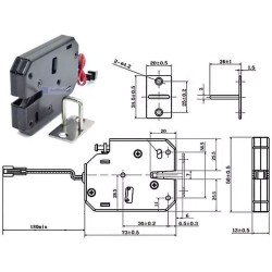 Elektrický zámok XG-07C 12VDC 1,8A čierny