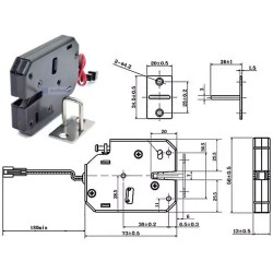 Elektrický zámok XG-07C 12VDC 1,8A strieborný