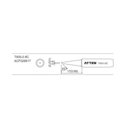 Hrot T900-0.8C Bevel Tip