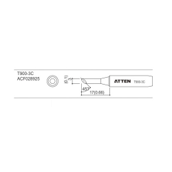 Hrot T900-3C Bevel Tip