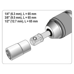 Súprava adaptérov do vŕtačiek SDS+ 1/4", 3/8", 1/2" YATO YT-04686