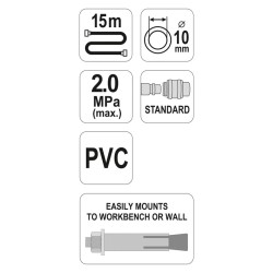 Navijak so vzduchovou hadicou PVC YATO YT-24240 15m