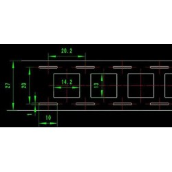 Prepojovací zvárací pásik-rebrík 0,2x20x27mm pre batérie, balenie 1m