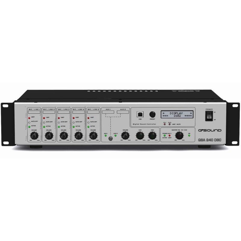 QSA240DSC QSound Zosilňovač s mixpultom