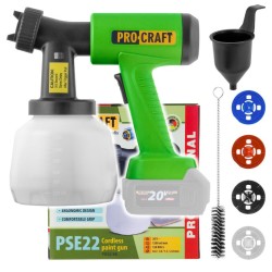 AKU striekacia pištoľ PROCRAFT PSE22bb s funkciou fúkania bez batérie