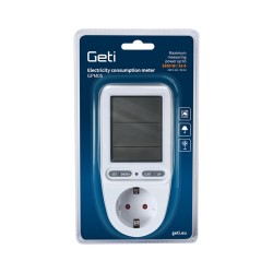 Digitálny merač spotreby elektrické energie GETI PM05 so SCHUKO zásuvkou