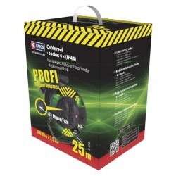 Predlžovací kábel na bubne - 4 zásuvky 25m EMOS P084253