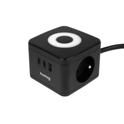 Predlžovací kábel HUSLOG Smart Black 1,4m