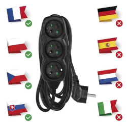 Predlžovací prívod 3 zásuvky 5m EMOS PC0315R