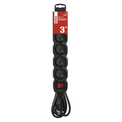 Predlžovací prívod 5 zásuviek 3m EMOS PC1513R