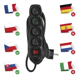 Predlžovací prívod 4 zásuvky 5m EMOS PC1415R