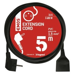 Predlžovací kábel s 1 zásuvkou EMOS PC0115R, 5 m