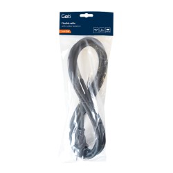 Flexo šnúra gumená 3x2,5mm2 3m čierna GETI