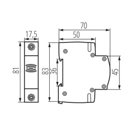 Zvonček na DIN lištu KANLUX KDOB-230V 23261