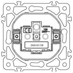 Zásuvka ELECTROMALT OVAL OVA1011W, biela