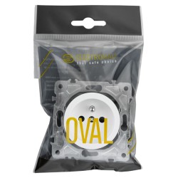 Zásuvka ELECTROMALT OVAL OVA1011W, biela