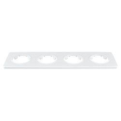 Štvornásobný rámček ELECTROMALT OVAL OVA1004W, biely