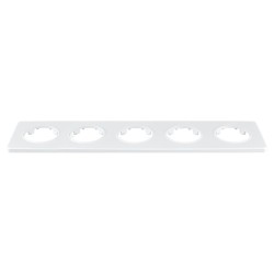 Päťnásobný rámček ELECTROMALT OVAL OVA1005W, biely