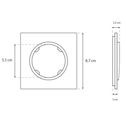 Rámček ELECTROMALT OVAL OVA1001W biely
