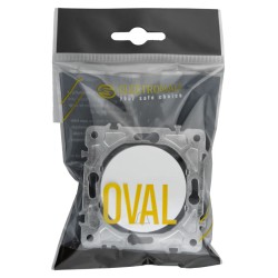 Zvonkový spínač ELECTROMALT OVAL OVA1020W, biely
