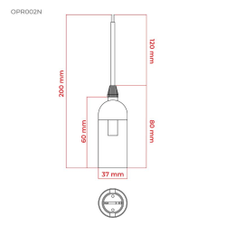 Zásuvka E27 s káblom DPM OPR002N