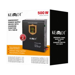 Zdroj záložný KEMOT PROsinus-800 12V 230V 800VA 500W Black nástenný