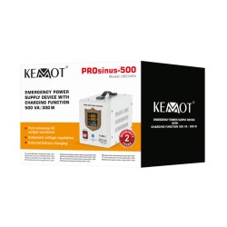 Zdroj záložný KEMOT PROsinus-500 12V 230V 500VA 300W White