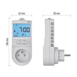 Termostat EMOS P5660FR zásuvkový s funkciou digitálneho časovača 2v1