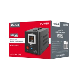 Zdroj záložný REBEL POWER-500 12V 230V 500VA 300W Black